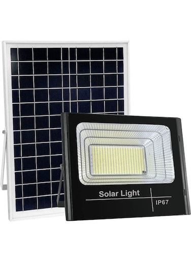 Generic 2000W Solar Flood Light Outdoor, Solar Street Light Motion Sensor Dusk To Dawn Solar Light With Remote Control IP67 Waterproof For Parking Lot, Stadium, Garden, Pathway