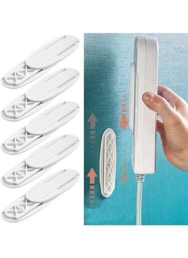 Generic 5 Pack Self Adhesive Power Strip Holder Simplest Bracket Stand For Power Strips Cable Organizers