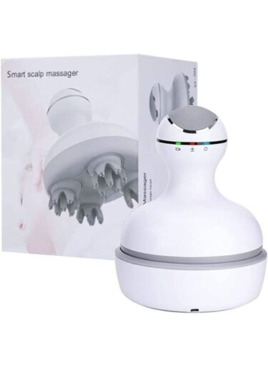 Generic Smart 4D Head Massager Electric Head Scalp Massager 4 Heads Nodes Stimulating Hair Growth Stress Release Full Body Massager