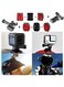 Generic Action Camera Accessories Kit, Helmet Adhesive Sticky Mounts And Buckle Kit, Quick Release Buckle Clip Basic Mount, Vertical Surface J-Hook Buckle Mount Base, Long Thumb Screw