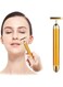 Generic Golden T-Shape Pulse Sign Face Massage Tools For Sensitive Skin Face Pull Tight Firming Lift