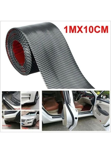 Generic Car Sticker Carbon Fiber Rubber Door Entry Guards Scratch Cover Protector Paint Threshold Guard Car Bumper Door Guard/Rear Bumper Guard Scratch Scratch Protection Strip