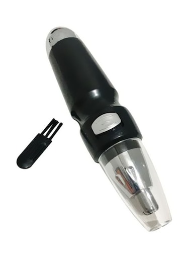Generic Nose And Ear Hair Trimmer Black/Silver/Clear 12cm