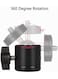 Generic Mini Ball Head Screw Tripod Mount, Universal 1/4", Swivel 360 Degree Rotating Mount Base Adapter, For DSLR Cameras Tripods Monopods Camcorder Light Stand