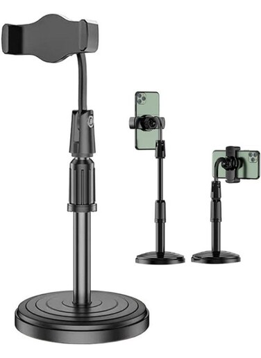 Generic Universal Mobile Phone Holder Stand, Height Angle Adjustable Cell Phone Stand For Office, Flexible Desk iPhone Stand Compatible With All Phones