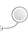 Generic 6.7" Flexible Gooseneck With 10x Magnifying Lens Illuminated Cosmetic Mirror