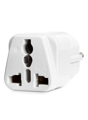 Generic 5-Piece WD-9 EU Plug To Universal US UK AU Socket Power Adapter White