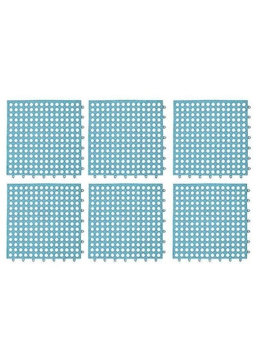 Generic 6 Pieces Non-Slip Shower Mat Bathroom Square PVC Bathmats For Kitchen And Toilet
