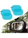 Generic 4Pieces Car Rearview Mirror Film, Rainproof Waterproof Anti Fog Mirror Film, Transparent HD Protective Sticker Universal For Car Windows, Rearview Mirrors