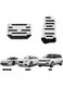 Generic 1 Set Aluminum Alloy Non-Slip Pedal And Sport Brake Pedal Pads