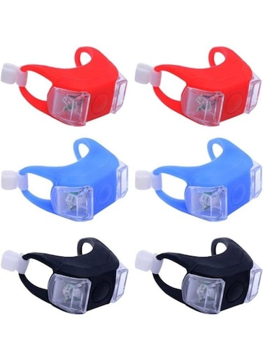 Generic 6 Pieces Bicycle Scooter Handlebar Light For Helmet Double LED2 In Case Powered by Batteries