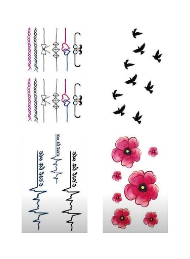 Generic 4-Piece Waterproof Temporary Tattoo Sticker Set