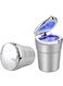 Generic Portable Car Ashtray Detachable Stainless Steel With Blue LED Light Indicator