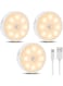 Generic 3 Pieces Motion Sensor Night Light Rechargeable LED Closet Lights, Stick On Warm Lights For Kids Room Hallway Bathroom, And Kitchen