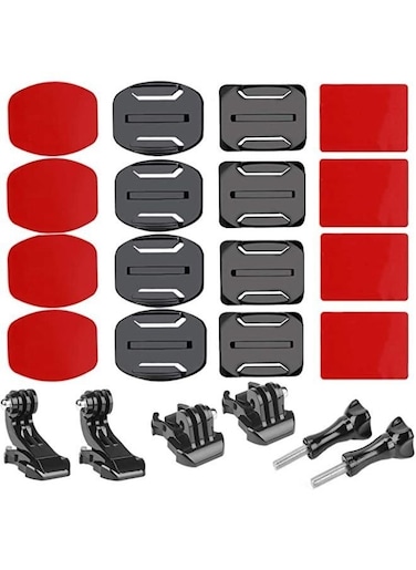 Generic Set Of Adhesive Pad Flat Curved Mount With Buckle Base And J-hook Buckle