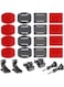 Generic Set Of Adhesive Pad Flat Curved Mount With Buckle Base And J-hook Buckle