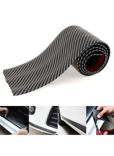 Generic Carbon Fiber Rubber Moulding Strip Soft Black Trim Bumper Strip DIY Door Sill Protector Edge Guard Car Stickers Car Styling