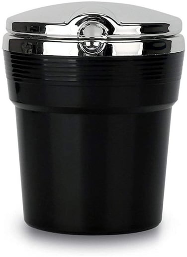 Generic Car Ashtray Cup Holder With Lid And Blue LED Light Indicator