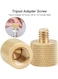 Generic 2 Pieces Standard 3/8"-16 Female To 1/4"-20 Male Screw Adapter Tripod Thread Reducer Camera Converter Screw