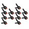 Generic 12 Pieces Backdrop Spring Clamp Clip Black/Orange
