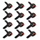 Generic 12 Pieces Backdrop Spring Clamp Clip Black/Orange