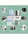 Generic Multifunctional Space-Saving Toothbrush And Toothpaste Holder With Drawer For Cosmetics And 3 Cups