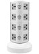 Generic 4 Layers Universal Vertical Multi Socket (220V) Tower Extension Electrical Outlet Lead With USB Ports 3M Cord And UK-Plug Power Strip Multi Charging Station