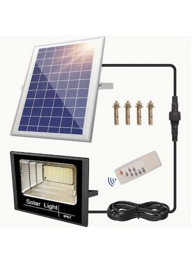 Generic 2500W IP67 Waterproof Solar Motion Sensor LED Outdoor Security Flood Light With Remote
