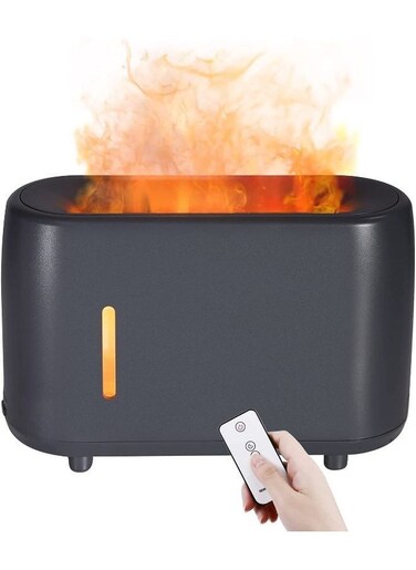 Generic 240ml New Flame Essential Oil Diffuser With Remote Control For Home