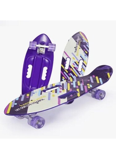 Generic Skateboard With Deck Mini Cruiser LED Light Up Wheel, For Boys And Girls