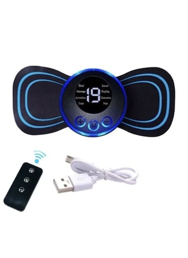 Generic Portable Neck And Body Massager 8 Modes With 19 Strength Levels Rechargeable TENS/EMS Electronic Pulse Gear Adjustable And Reusable