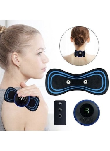 Generic Portable Mini Electric Neck Massager Cervical Massage Stimulator Pain Relief Kit With Remote