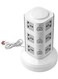 Generic 3 Layer 220V Universal Vertical Multi Socket Tower Extension Outlet With USB Ports 3M Cord And UK-Plug Power Strip