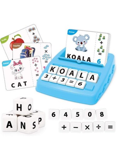 Generic Kids Educational Toys Matching Letter Game, Alphabet And Math Puzzle Game With Flash Cards, Board Game For Kid To Learn Numbers And Spelling Words, Toy Gifts For 3-6 Year Old