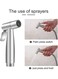 Generic Handheld Bidet Faucet Spray For Bathroom Silver