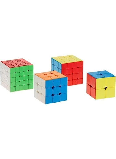 Generic Cube Set 2X2 3X3 4X4 5X5 Stickerless Bright Magic Cube Smooth Puzzles Cube Set With Gift Packing