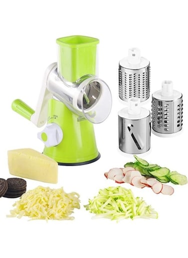 Generic 3-In-1 Stainless Steel Manual Drum Slicer Rotary Graters For Kitchen