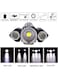 Generic Rechargeable Electric Torch Three-Lamp Flashlight Zoomable For Outdoor
