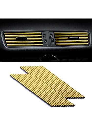 Generic Car Air Conditioner Air Outlet Decorative Strips Bendable DIY Decorative Strips Universal For Most Air Outlets 20 Pieces
