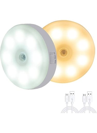 Generic 2 Pieces LED Motion Sensor Night Light For Home