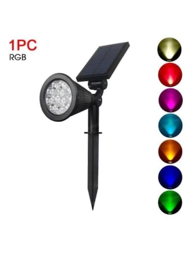 Generic RGB Solar Lights Outdoor LED Ground Lawn Lamp Waterproof Outdoor Lights Landscape Spotlights Garden Decoration