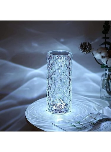Generic USB Rechargeable Acrylic Bedside Lamp With Touch Control - LED Night Light