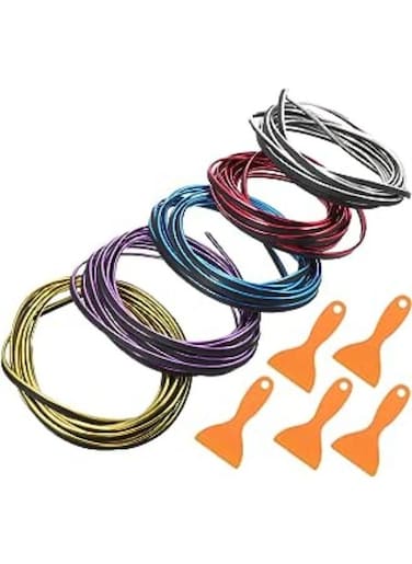 Generic 5 Pieces Decorative Line For Car Accessories Car Trim Strip Car Fillers Moulding Line