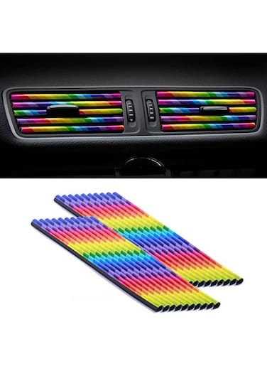 Generic Car Air Conditioner Air Outlet Decorative Strips Bendable DIY Decorative Strips Universal For Most Air Outlets 20 Pieces