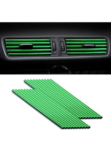 Generic Car Air Conditioner Air Outlet Decorative Strips Bendable DIY Decorative Strips Universal For Most Air Outlets 20 Pieces