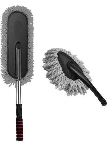 Generic 2 Pieces Car Duster-Scratch Free Car Cleaning Set Retractable Car Dust Collector, Household Dirt Dust Clean Brush For Cars Cabinets