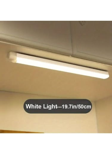 Generic 500mm Wireless Motion Sensor White LED Light Bar LED Wireless Motion Sensor Cabinet Light With Wireless Magnetic USB Rechargeable Night Lamp