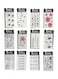 Generic 12-Piece Waterproof Temporary Tattoo Sticker Set