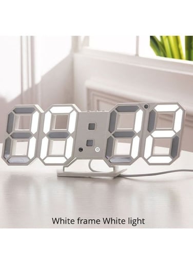 Generic 3D LED Digital Wall Clock Table Desktop Alarm Clock Nightlight For Home Living Room Office