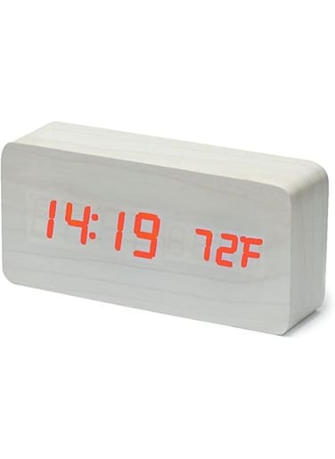Generic Multifunction Wooden LED Alarm Clock With Date Time Display